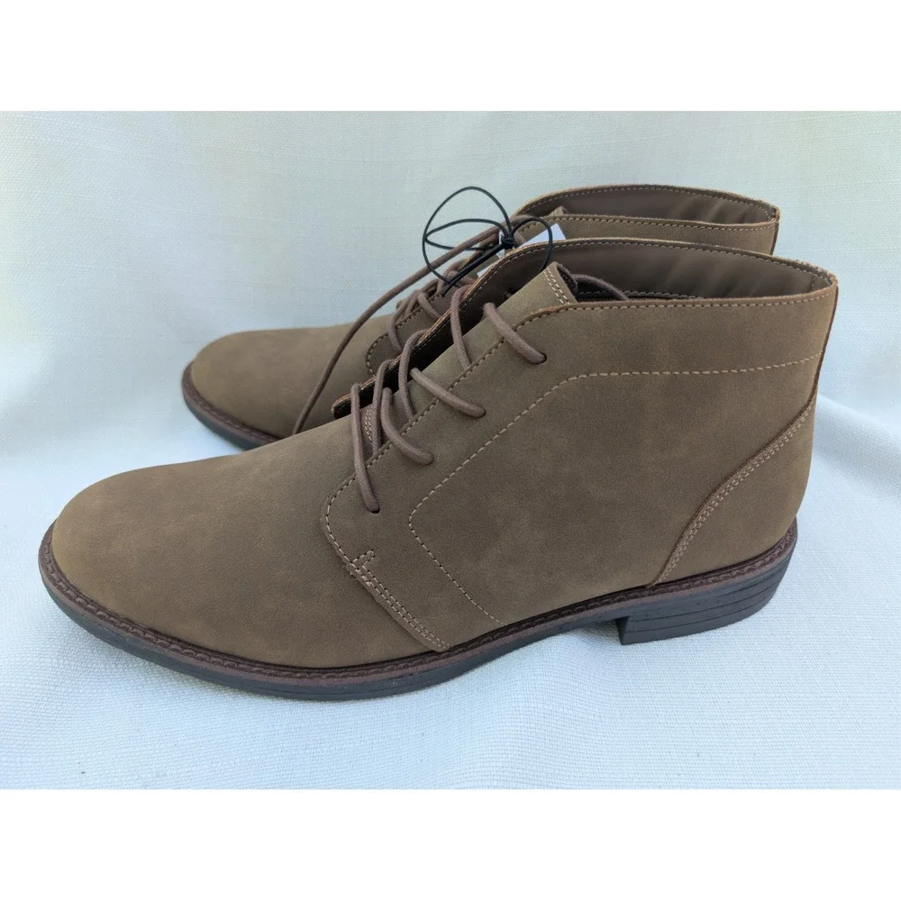 Goodfellow‎ & Co Jerad Men's Chukka Boots 11.5 Brown Faux Suede Desert Boot NWT